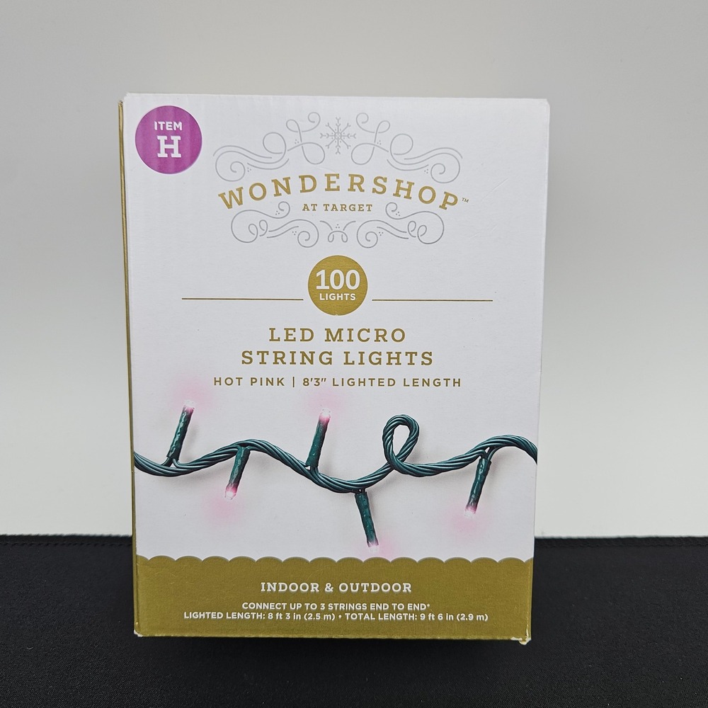 Wondershop Target 100 LED Micro String Lights Hot Pink Indoor Outdoor 8.25ft New